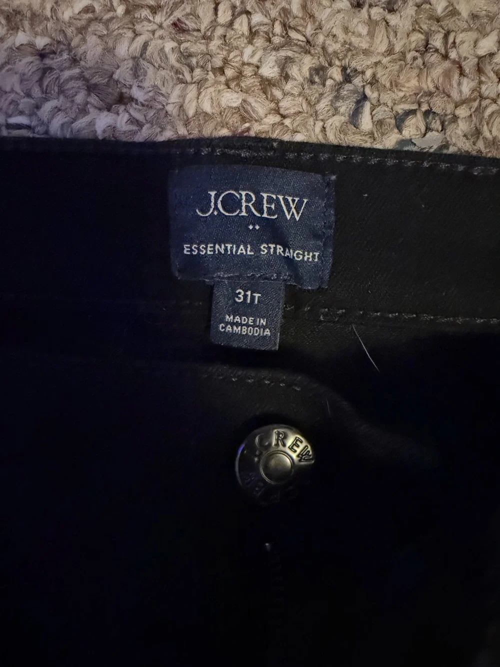 Black JCrew Straight Leg Pants